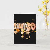 Nurse Labor And Delivery Coquette Fall Pumpkin Tha Kaart (Gele Bloem)