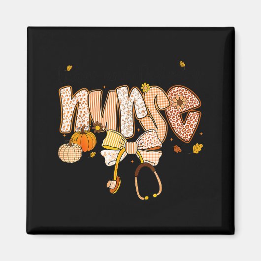 Nurse Labor And Delivery Coquette Fall Pumpkin Tha Magneet (Voorkant)