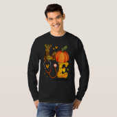Nurse Leopard Pumpkin Thanksgiving Love Charge Nur T-shirt (Voorkant volledig)