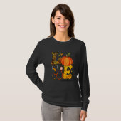 Nurse Leopard Pumpkin Thanksgiving Love Hospice Nu T-shirt (Voorkant volledig)