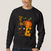 Nurse Leopard Pumpkin Thanksgiving Love Practical  Trui (Voorkant)