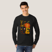 Nurse Leopard Pumpkin Thanksgiving Love RN Nurse L T-shirt (Voorkant volledig)