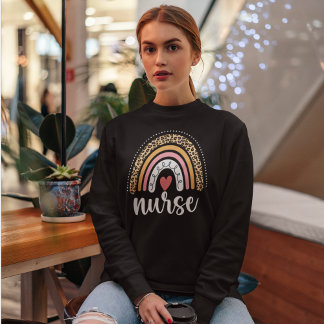 Nurse Leopard Rainbow Funny Nurse Trui