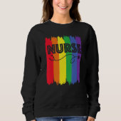 Nurse Lgbt Rainbow Registered Nursing Rn Gay Pride Trui (Voorkant)