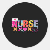 Nurse Life 2025 Heartbeat voor Nurse Week Nurse's  Ronde Sticker (Voorkant)