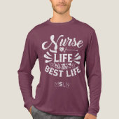 Nurse Life Dark Tri-Blend T-shirt met lange mouwen (Voorkant volledig)