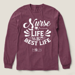 Nurse Life Dark Tri-Blend T-shirt met lange mouwen