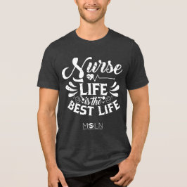 Nurse Life Donker gekleurd Tri-Blend Shirt