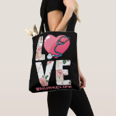 Nurse Life Flower Paramedic Stethoscope Heart Tote Bag (Dichtbij)
