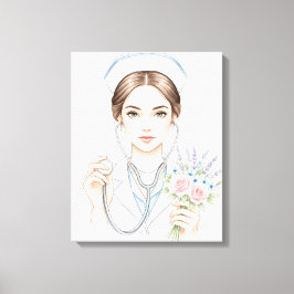 Nurse Life – Gentle Strength Canvas Afdruk