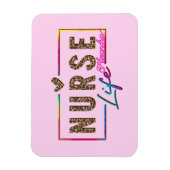 "Nurse Life" in elegante regenboogkleuren Magneet (Verticaal)