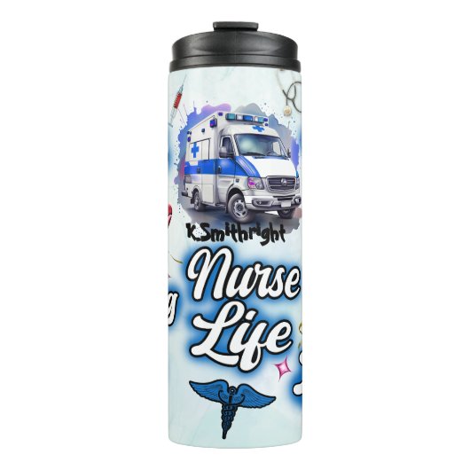 Nurse Life Inspirational Medical Collage Thermosbeker (Voorkant)