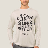 Nurse Life Light Tri-Blend T-shirt met lange mouwe (Voorkant volledig)