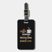 Nurse Life Messy Bun Coffee Scrub Life Gifts Women Bagagelabel (Voorkant verticaal)