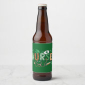 Nurse Life Nurse Day Cadeaus St Patrick's Day Bier Etiket (Voorkant)