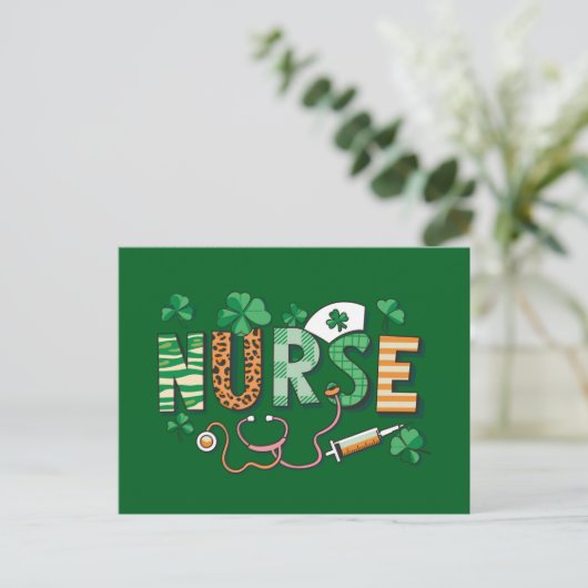 Nurse Life Nurse Day Cadeaus St Patrick's Day Briefkaart (Staand voorkant)