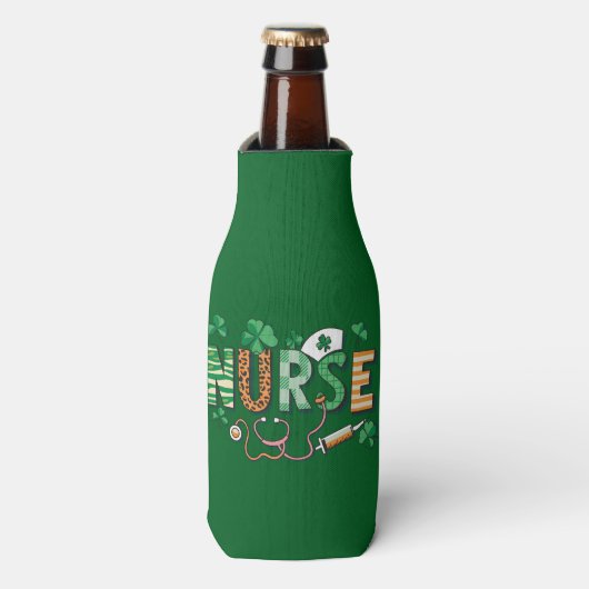 Nurse Life Nurse Day Cadeaus St Patrick's Day Flesjeskoeler (Fles Voorkant)