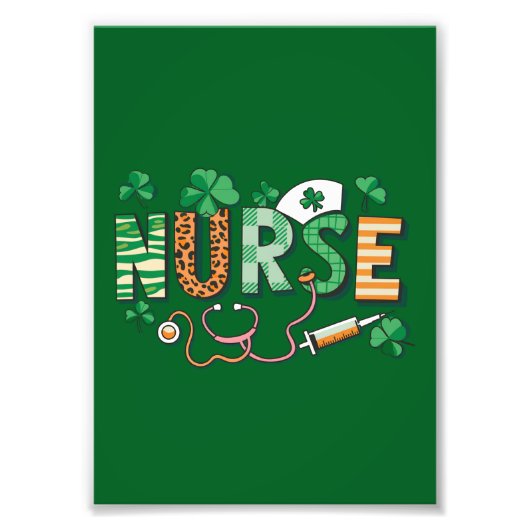 Nurse Life Nurse Day Cadeaus St Patrick's Day Foto Afdruk (Voorkant)