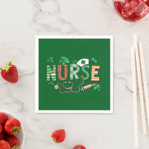 Nurse Life Nurse Day Cadeaus St Patrick's Day Servet
