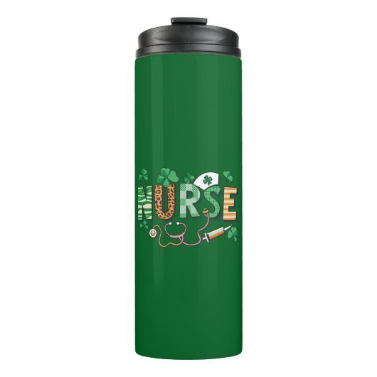 Nurse Life Nurse Day Cadeaus St Patrick's Day Thermosbeker (Voorkant)