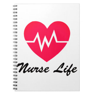 Nurse Life Red EKG Heart-laptop Notitieboek
