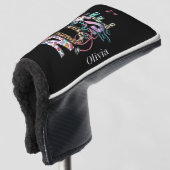 Nurse Life Retro Typografie Golfheadcover (3/4 voorkant)