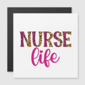 Nurse Life - roze en luipaardprint (Voorkant / Achterkant)