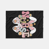 Nurse Life Stethoscoop Nursing Cute Easter Bunny E Fleece Deken (Voorkant (Horizontaal))