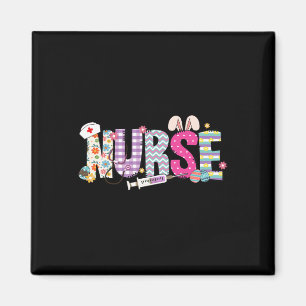 Nurse Life Stethoscoop Nursing Cute Easter Bunny E Magneet