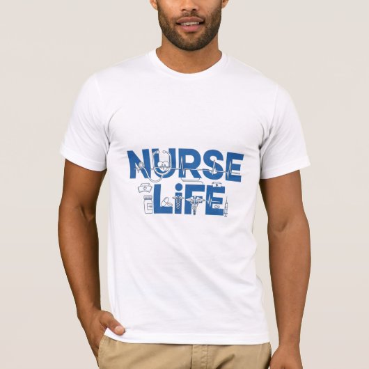 Nurse Life symbolic medical design T-shirt (Voorkant)