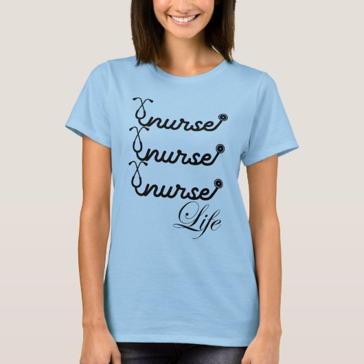Nurse Life, waardering voor verpleegkundigen T-shirt (Voorkant)