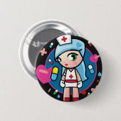 Nurse Lolita Ronde Button 5,7 Cm (Voorkant /achterkant)
