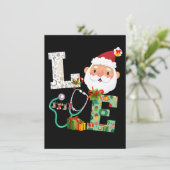Nurse Love Christmas Santa Xmas Celebrate Kaart (Staand voorkant)