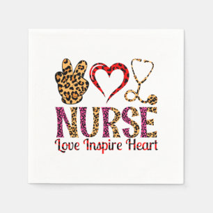 Nurse Love Inspire Heart -Motivatie Nurse (2) Servet