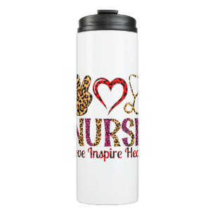 Nurse Love Inspire Heart -Motivatie Nurse (2) Thermosbeker