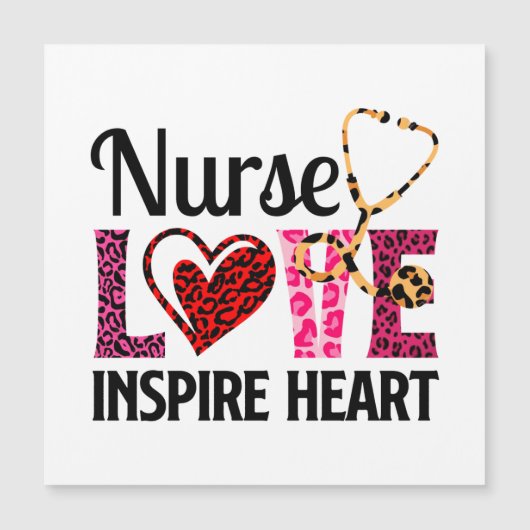 Nurse Love Inspire Heart - Motivatie Nurse Word (Voorkant)