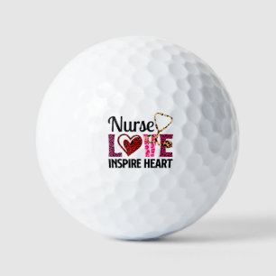 Nurse Love Inspire Heart - Motivatie Nurse Word Golfballen