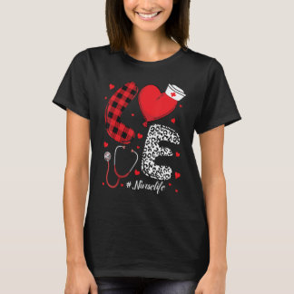 Nurse Love Lettering - living that nurselife Plaid T-shirt