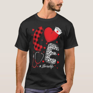 Nurse Love Lettering - living that nurselife Plaid T-shirt