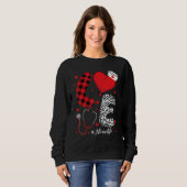 Nurse Love Lettering - living that nurselife Plaid Trui (Voorkant volledig)