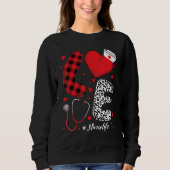 Nurse Love Lettering - living that nurselife Plaid Trui (Voorkant)