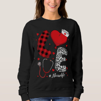 Nurse Love Lettering - living that nurselife Plaid Trui