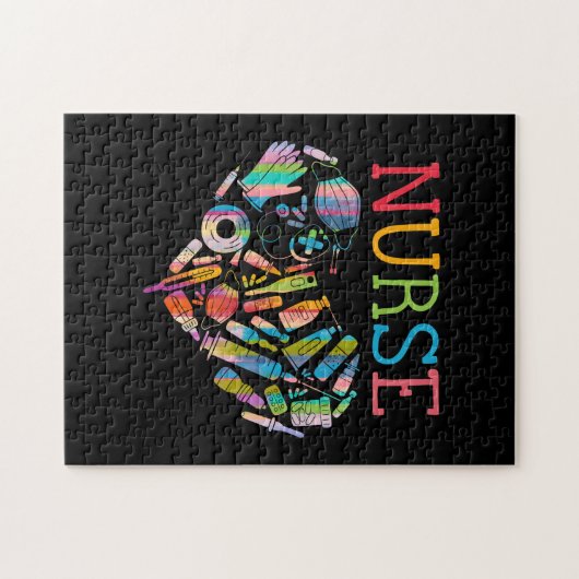 Nurse Love Nursing Student RN Life Hartelijk dank Legpuzzel (Horizontaal)