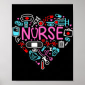 Nurse Love Nursing Student RN Life Hartelijk dank Poster (Voorkant)