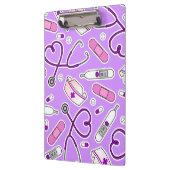 Nurse Love Pattern Paars Klembord (Links)