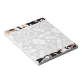 Nurse Love Print Black Background Notitieblok (Schuin)
