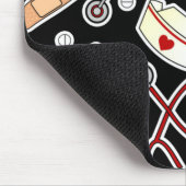 Nurse Love Print Black Muismat (Hoek)