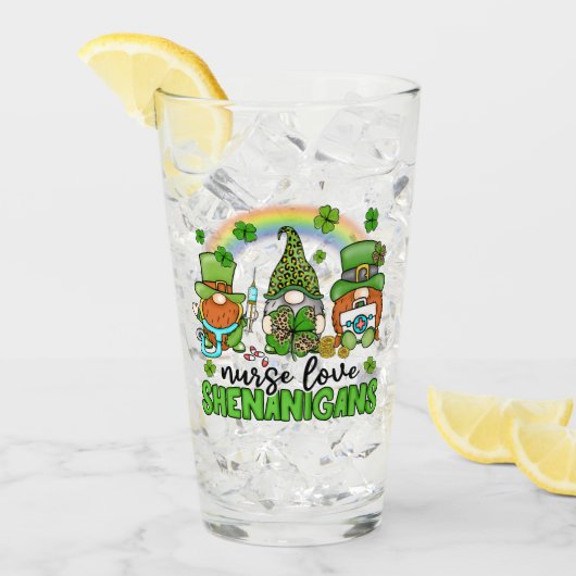 Nurse Love Shenanigans St. Patrick's Glas (Voorkant ijs)