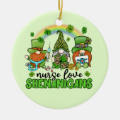 Nurse Love Shenanigans St. Patrick's Keramisch Ornament (Voorkant)