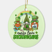 Nurse Love Shenanigans St. Patrick's Keramisch Ornament (Links)
